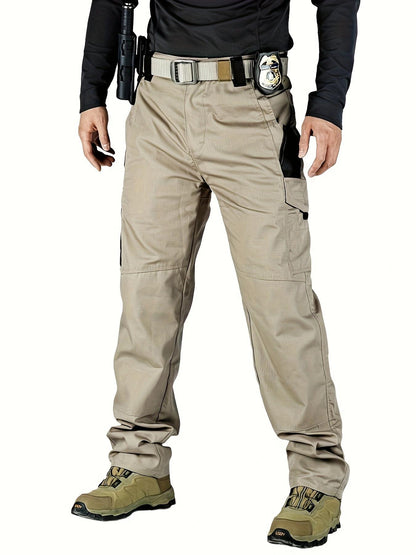 Men's Solid Color Waterproof Tactical Work Pants