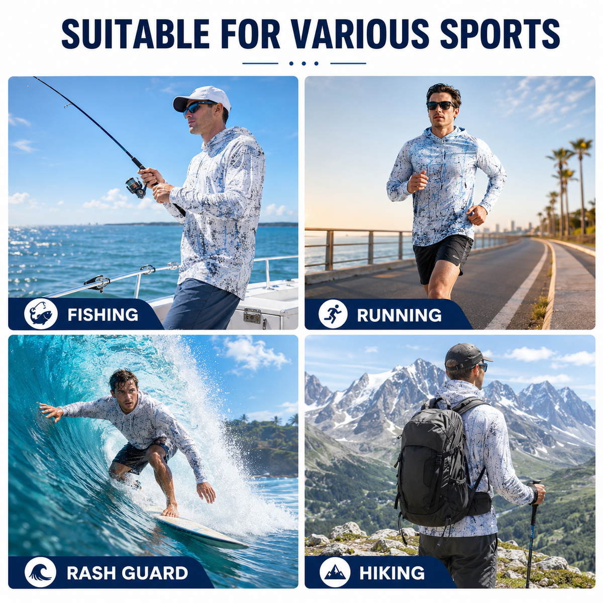 Men’s UPF 50+ Swim & Outdoor Sun Hoodie