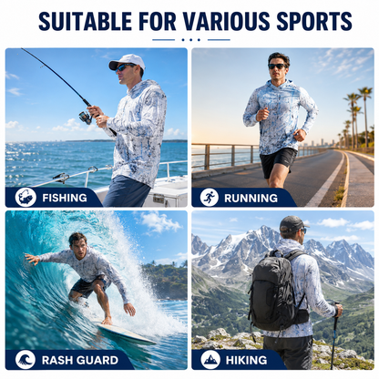 Men’s UPF 50+ Swim & Outdoor Sun Hoodie